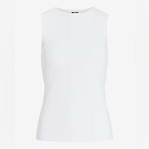 Express White Body Contour High Compression Crew Neck Tank